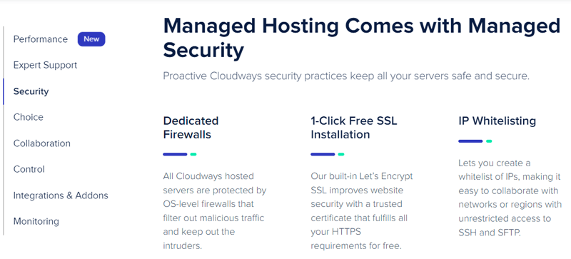 Cloudways Robust Security Features