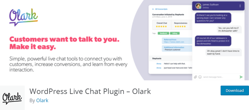 WordPress Live Chat Plugin – Olark