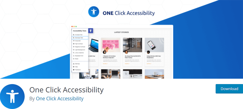 One Click Accessibility WordPress Plugin
