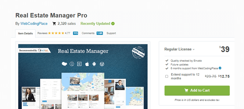 Real Estate Manager Pro Plugin
