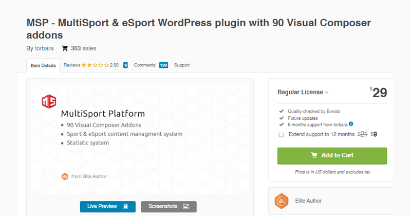 Multisport Platform WordPress Plugin 