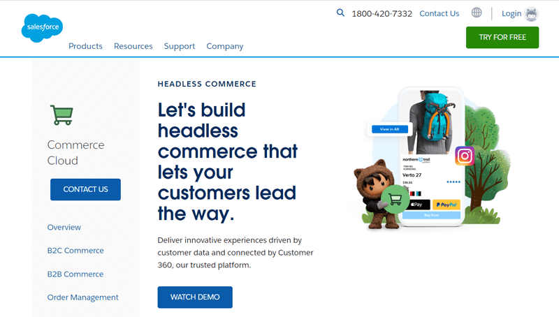 Salesforce Commerce Cloud with Headless Capabilities