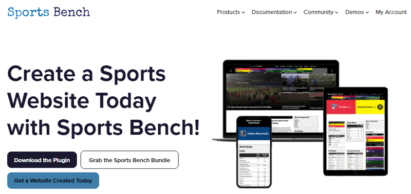 Sports Bench WordPress Plugin to Create a Sport Website
