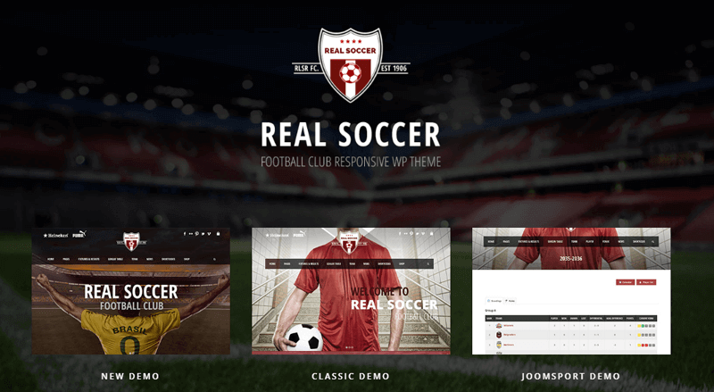 Real Soccer Football Club WordPress Sports Theme