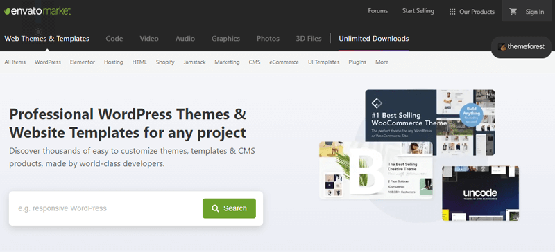 ThemeForest Homepage