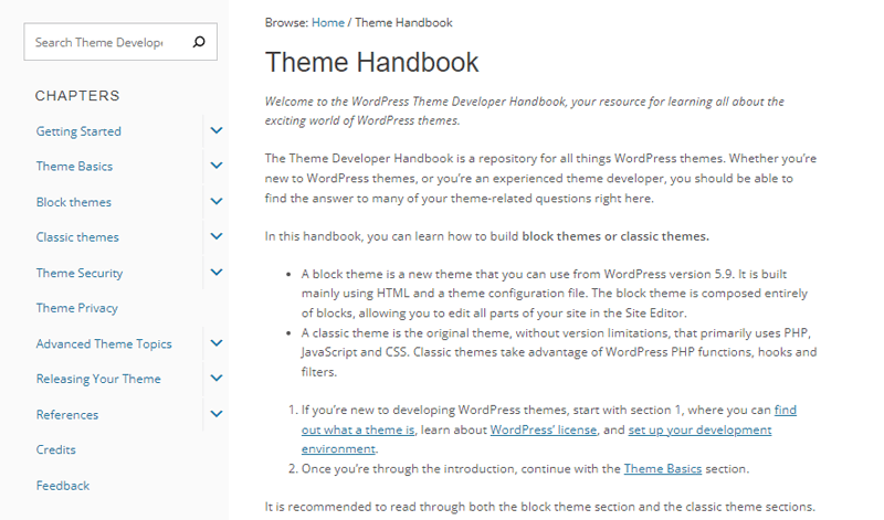 WordPress Theme Design Standards