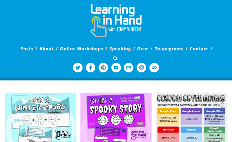 Learning in Hand Online Classroom Website Examples