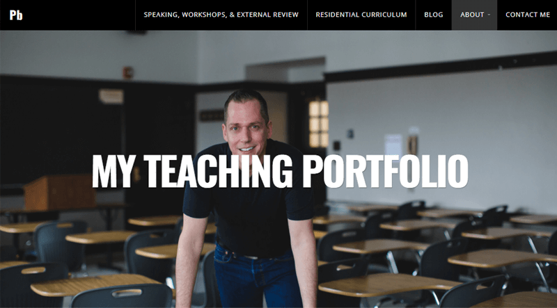 My Teaching Portfolio Website Examples