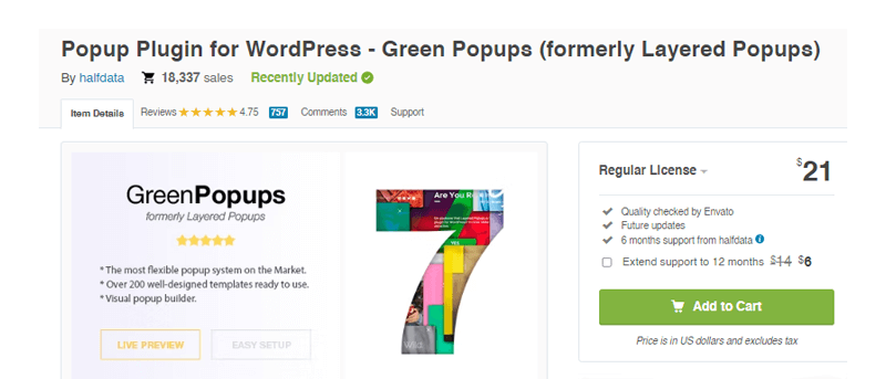 Green Popups WordPress Plugin
