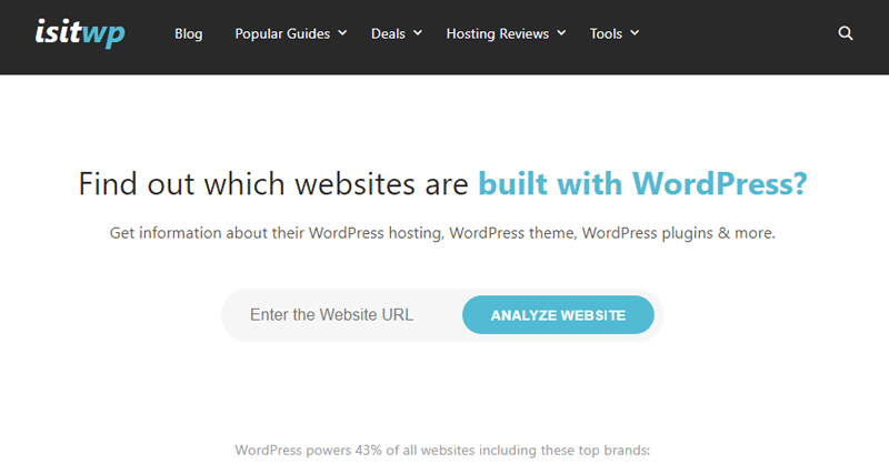 IsitWP To Know What WordPress Theme a Site is Using
