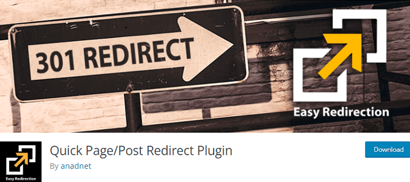 Quick Page or Post Redirect Plugin for WordPress
