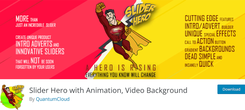 Slider Hero Animation WordPress Plugin