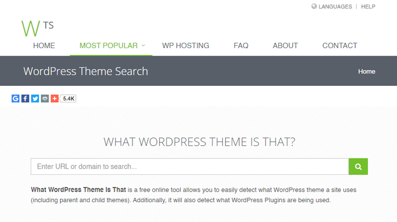 WordPress Theme Search to Know What WordPress Theme is That