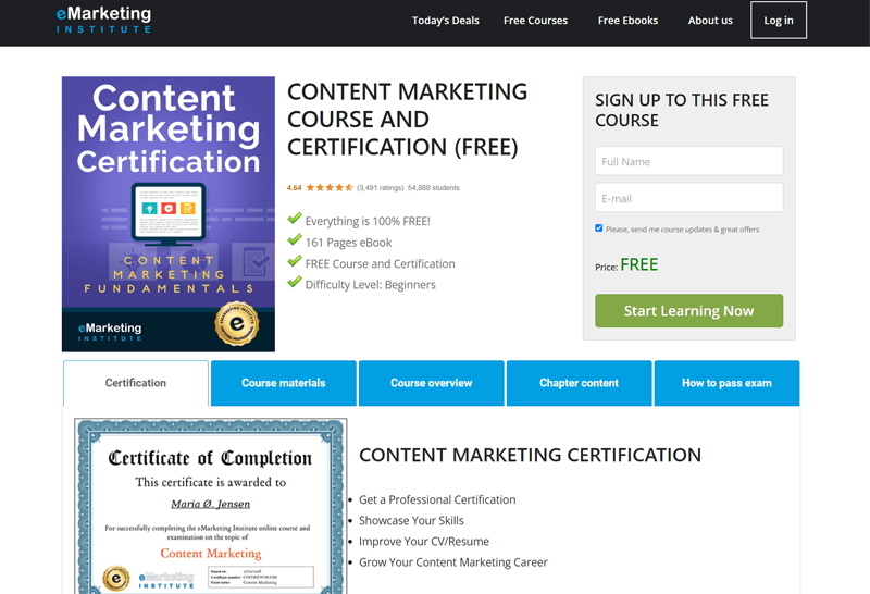 Content Marketing Course and Certification - Online Blogging