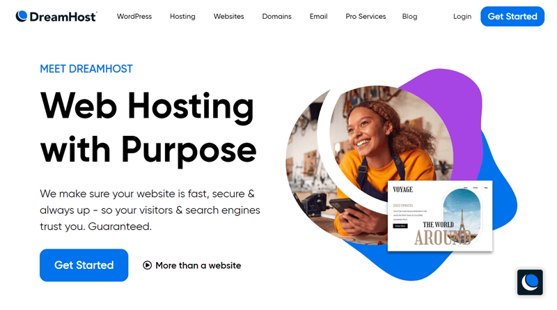 DreamHost Web Hosting Platform - Choose Domain for Business