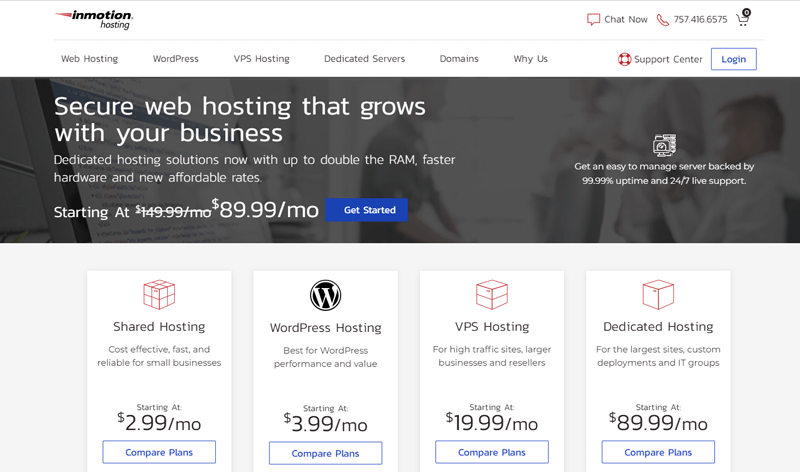 InMotion Web Hosting Service for Affiliate Marketers