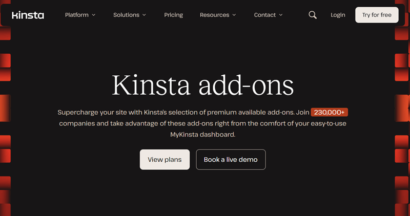 Kinsta Hosting Add-Ons