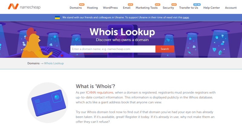 Namecheap Whois Domain Lookup Platform