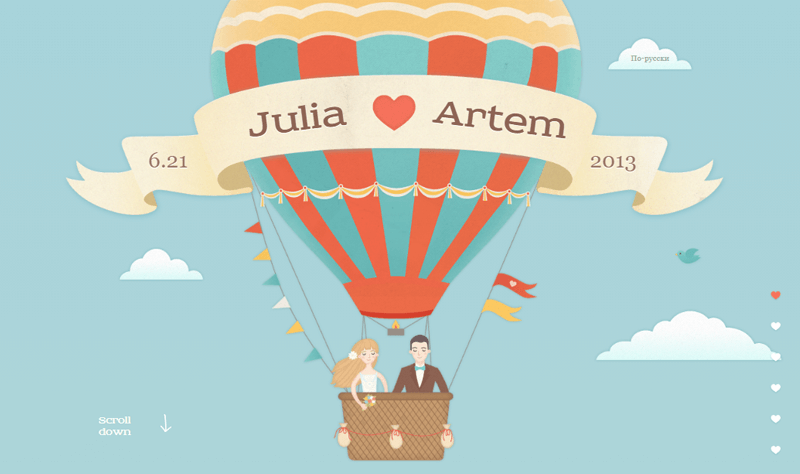 Artem and Julia Best Wedding Website Example
