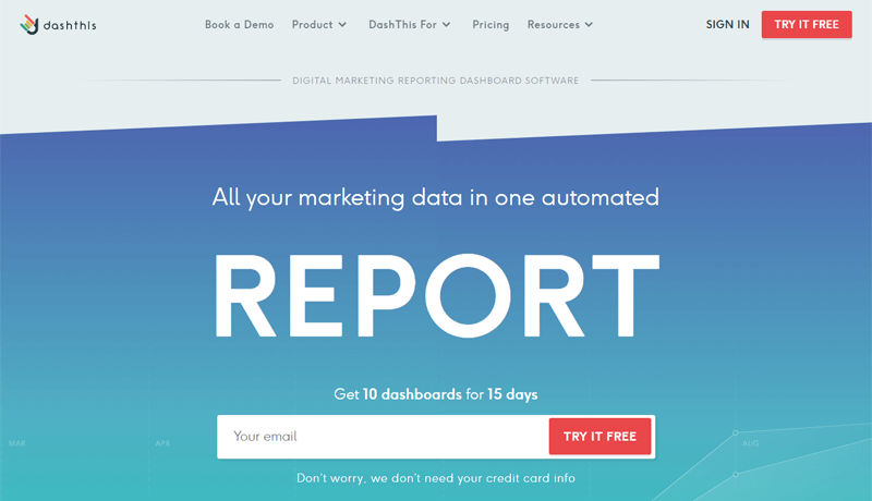 DashThis SEO Reporting Software Tools