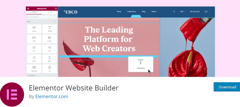 Elementor Page Builder for Landing Page WordPress Website