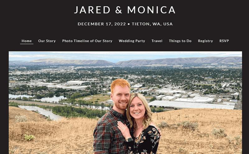 Jared and Monica Wedding Website Our Story Examples