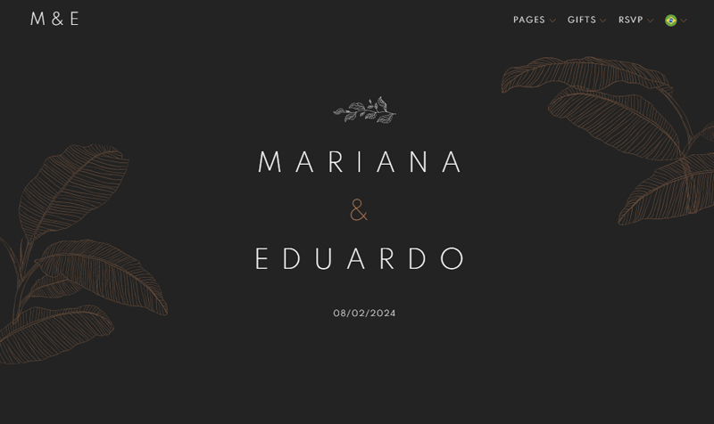 Mariana e Eduardo Wedding Website Our Story Example