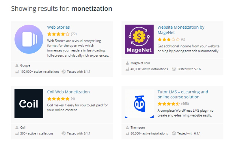 WordPress Monetization Plugins