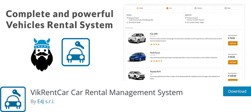 VikRentCar - Best Car Rental Plugin