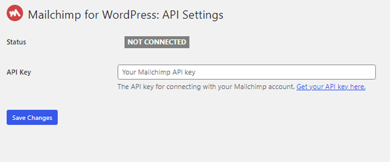 Add Your Mailchimp API Key