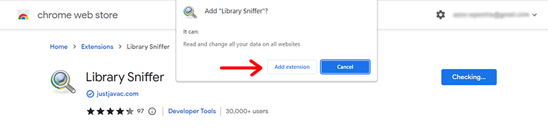 Click on the Add Extension Option