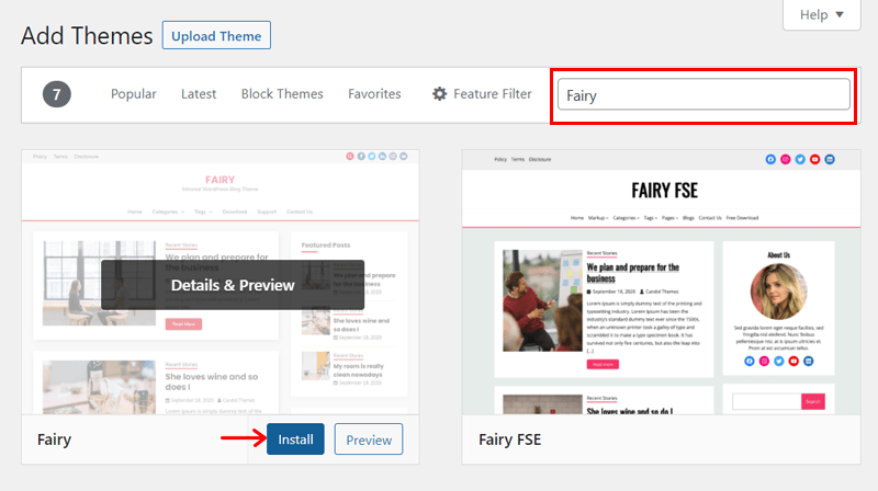 Install Fairy WordPress Theme to Start a Lifestyle Blog