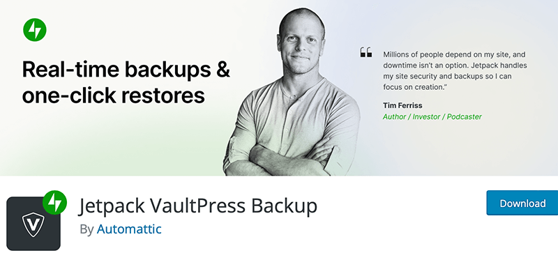Jetpack VaultPress Backup