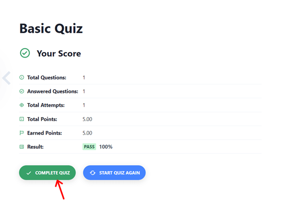 Learners - Complete Quiz 