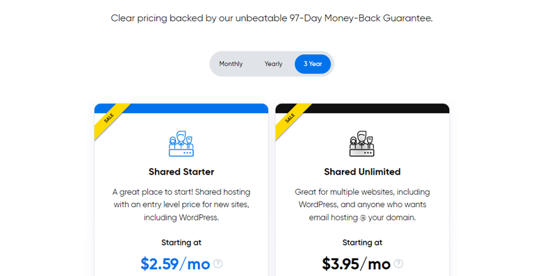DreamHost Shared Hosting Pricing Plans