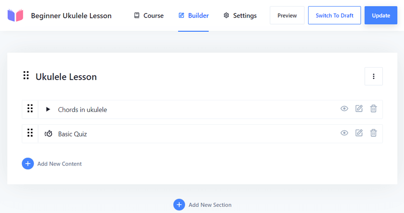 Masteriyo Review Features - Course Builder