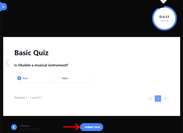 Learners - Submit a Quiz