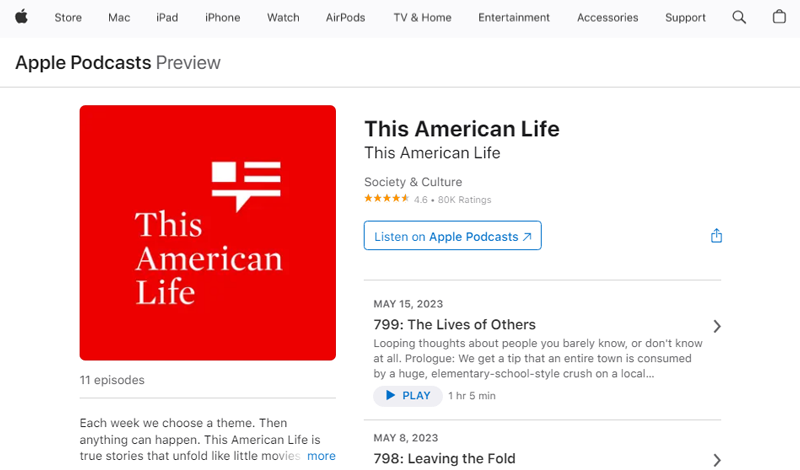 This American Life Podcast Example