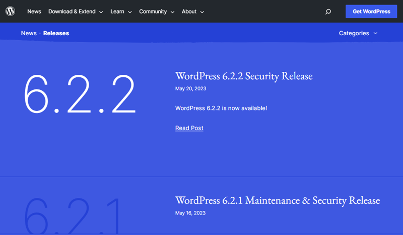 WordPress Core Updates