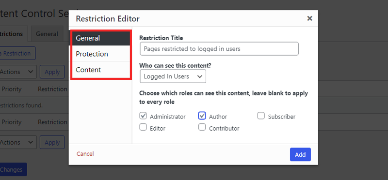 Content Restriction Options - What is a Private Page in WordPress