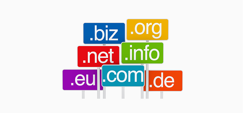 Example of gTLDs domain extensions