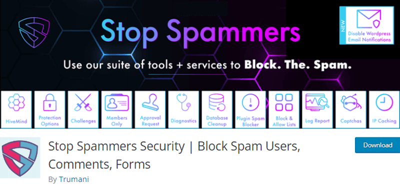 Stop Spammers WordPress Plugin