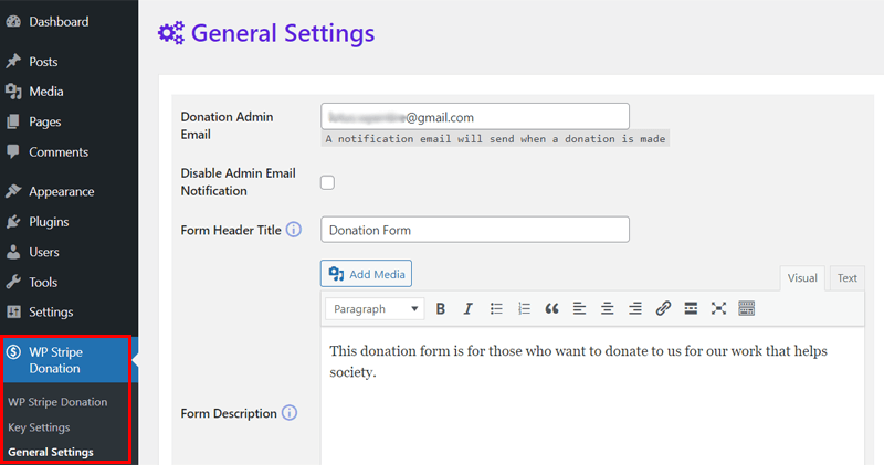 Review the General Settings of AidWP
