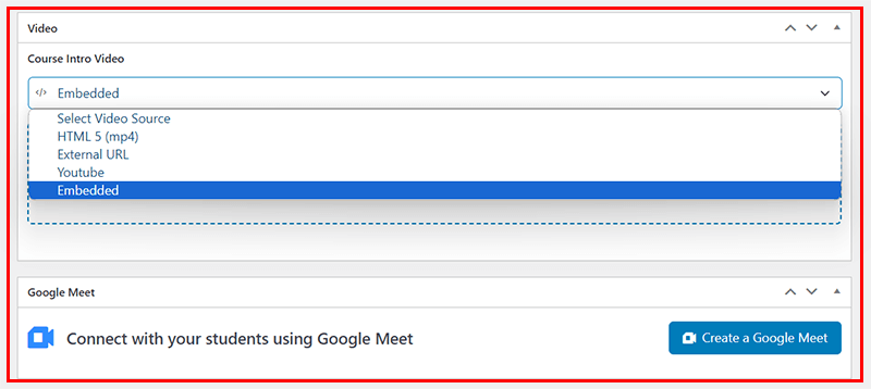 Add Video & Create a Google Meet Link