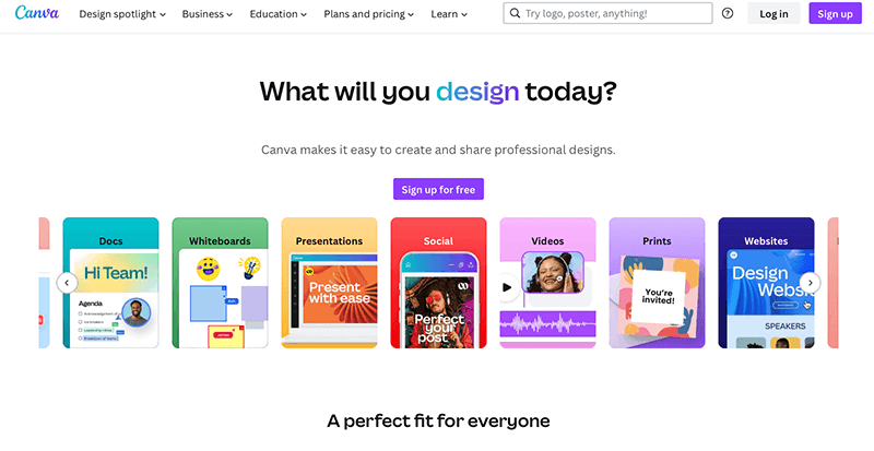 Example of AI-powered Design Tool: Canva