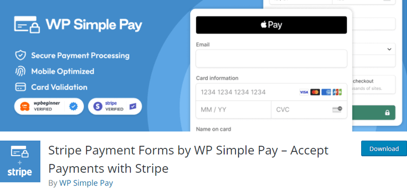 WP Simple Pay WordPress Plugin