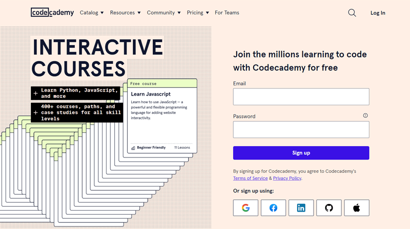 Codecademy - Best Online Courses Websites