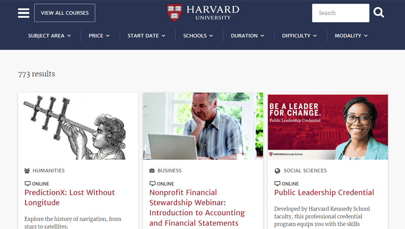 Harvard Extension Online Courses