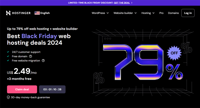 Hostinger Domain Black Friday Deal