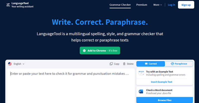 LanguageTool - Free Grammar and Punctuation Checker & Correctors